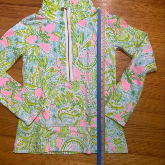 LILLY PULITZER Women's  HALF ZIP UP FLORAL JACKET SWEATSHIRT SIZE XS (b5 - Picture 6 of 11
